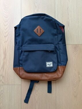 Herschel Supply Company Navy Backpack with Brown base